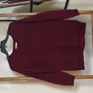 SO Size Large Burgundy Knit Sweater